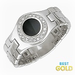 мужское кольцо из белого золота с бриллиантами