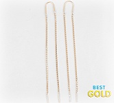 Золотые серьги-цепочки