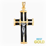 Золотой крест с каучуком