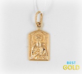 Св Сергий Радонежский нательная иконка из золота