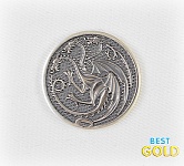 Серебряная монета с драконом 